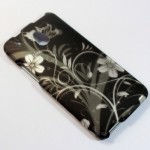 Funda Protector HTC One Mini M4 Negro con Flores Grises (28004351) by www.tiendakimerex.com